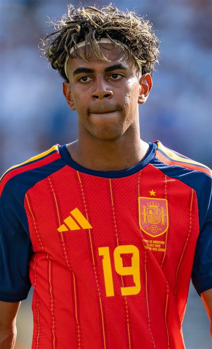 Lamine Yamal wearing the Spain national team jersey, 2026